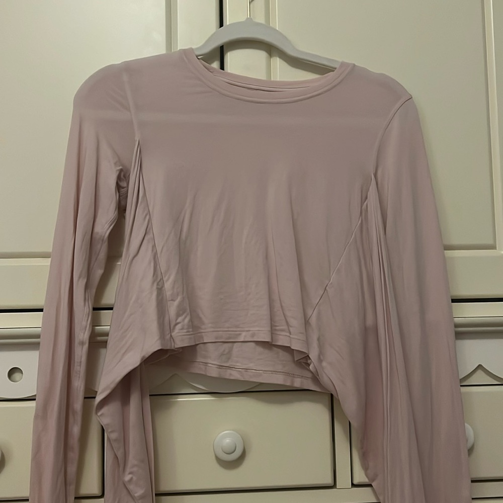 Light pink wrap top lululemon